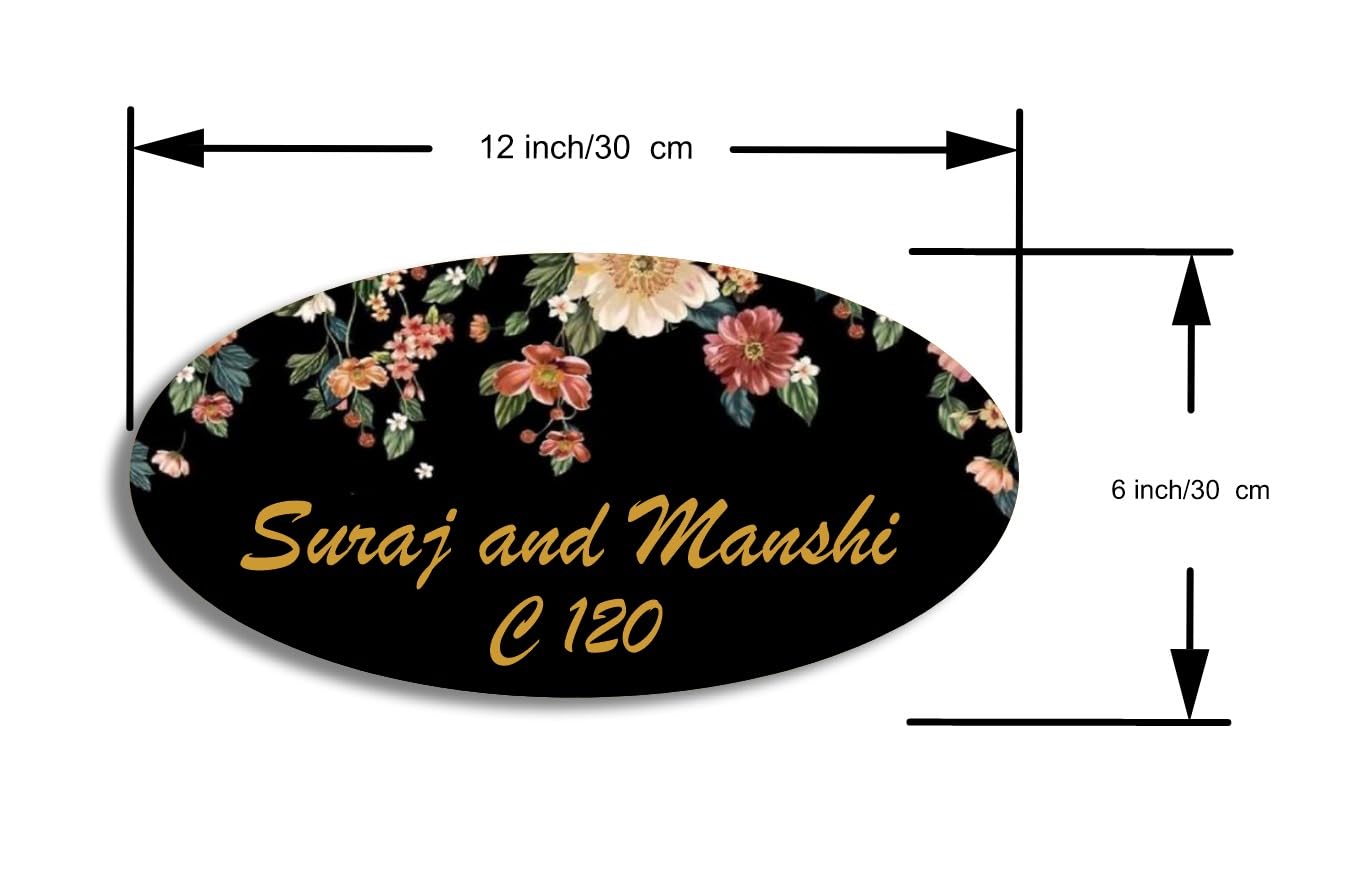 NestivaHome Wooden Customized Name Plate Hanging for Home/Office/Shop Entrance Door Decoration(Small, 30x15cm)