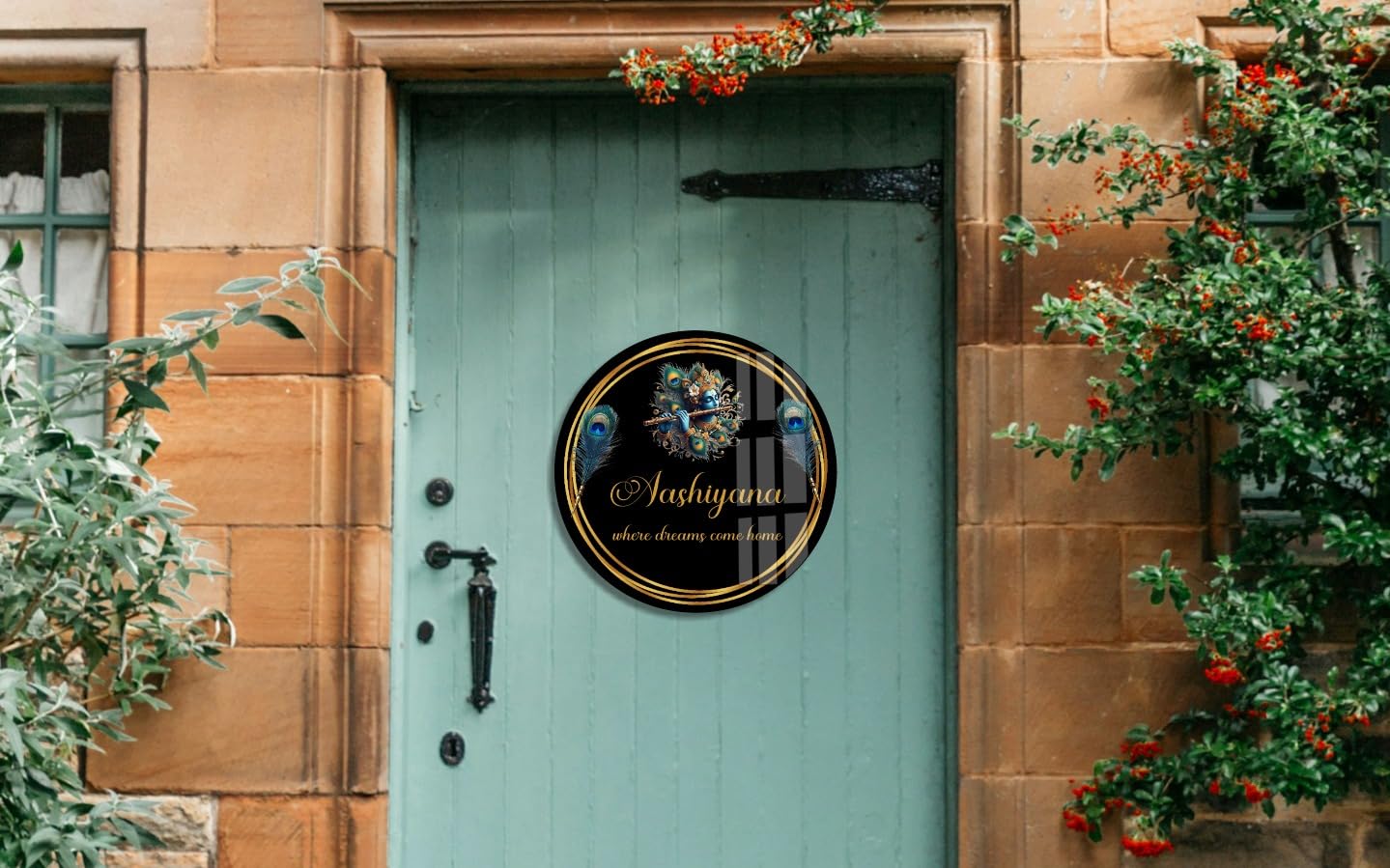 NestivaHome Name plate for home entrance | Home name plate | Door name plates | Name Plate For Office | Customized name plate for home | Black Acrylic | Perfect for Gifts| 30 * 30 cm