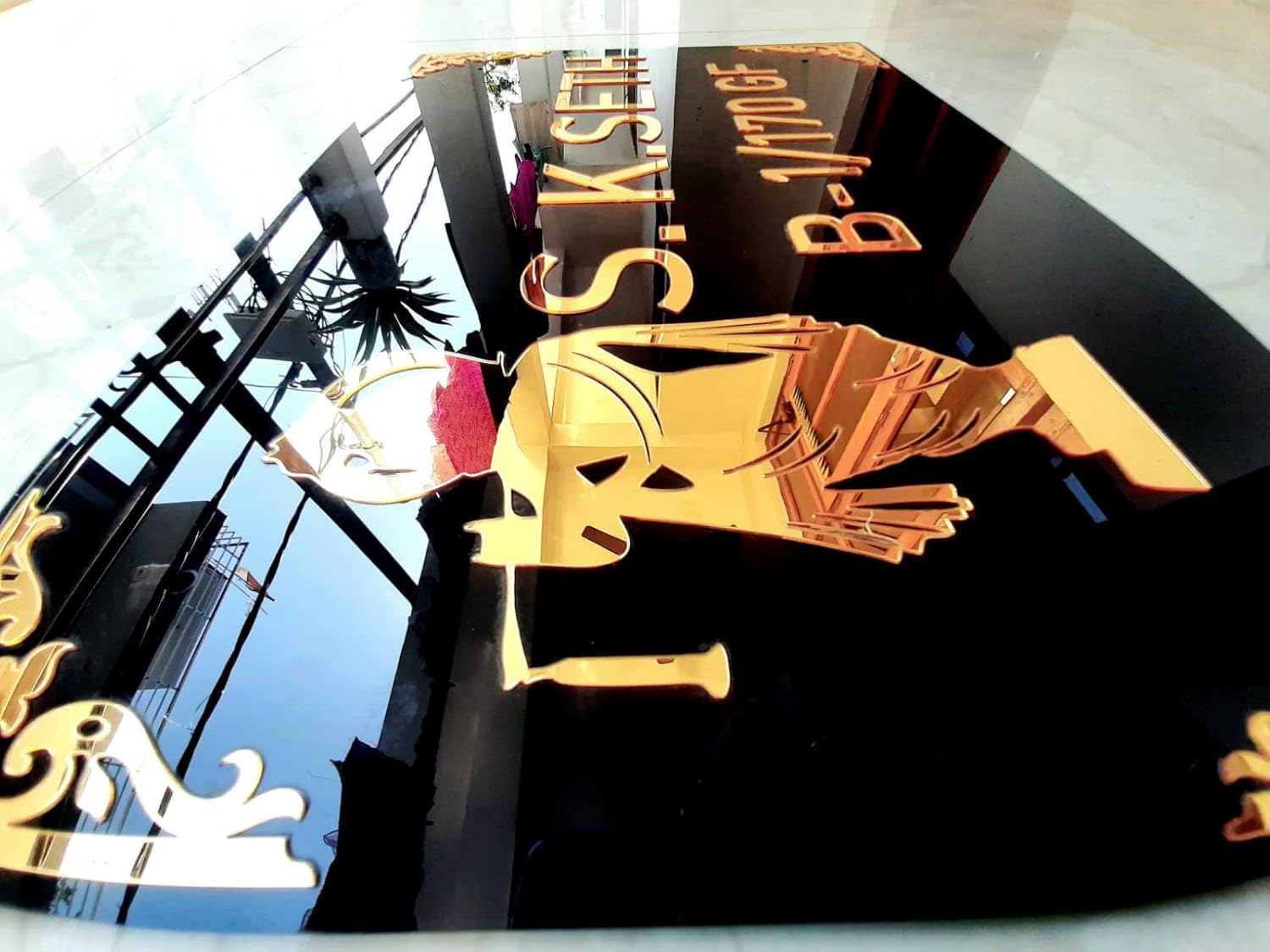 Nestivahome Customized Self Adhesive Name Plate | Black & Gold Engraving Sheet With Font Plate color Options | Name Plate For Home, Office & Outdoor...